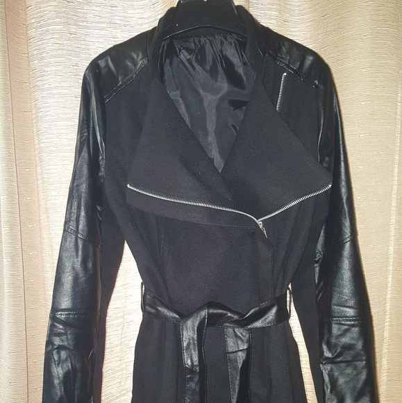 Fleece & Faux Leather Jacket - Picture 7 of 13